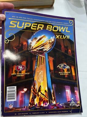 Super Bowl XLVII Official NFL Program 2013 Ravens 49ers Harbaugh Ray Lewis